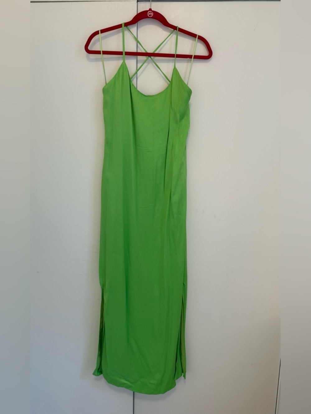 Something Navy NWT Lime Green Silky Essential Slip Maxi Dress 
SIZE L NWT - Picture 2 of 7